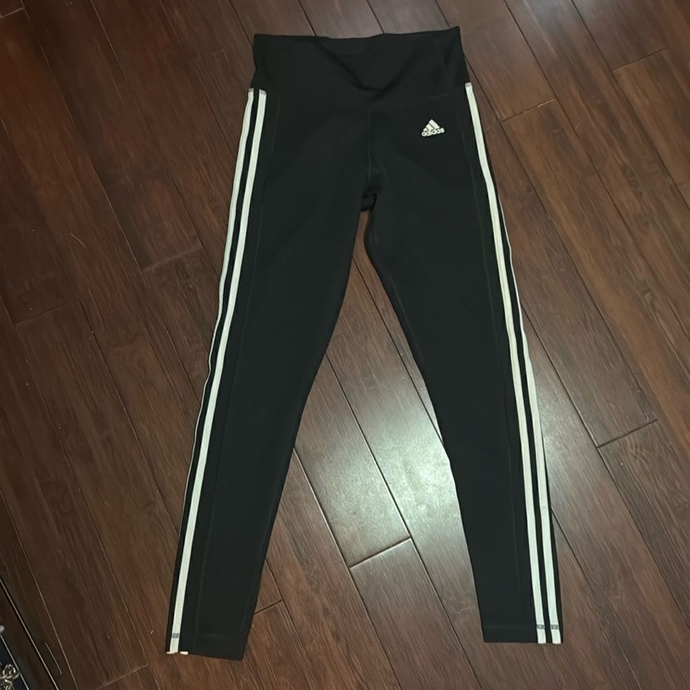 Adidas Climilate Leggings NEW - Black & White Original High Waist Pant Stripe
